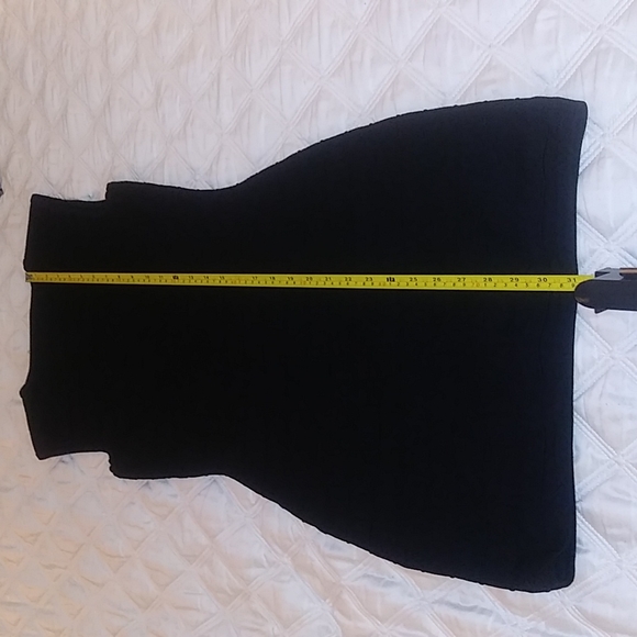 Nieman Marcus Ribbed Bodycon Black Stretch Dress Sz: S - Picture 6 of 8